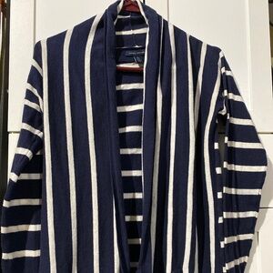Tommy Hilfiger navy blue with white stripes cardigan size XS